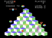 Q*bert for ColecoVision - Hop on the discs to evade the snake.
