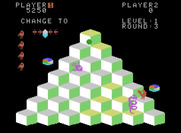 Q*bert for ColecoVision - The green ball temporarily freezes all enemies, if you can catch it...