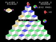 Q*bert for TI-99/4A - Game over.