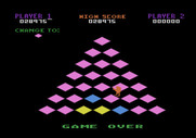 Q*bert for Atari 5200 - Game over.