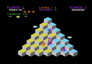 Q*bert for Atari 8-bit - The snake closes in...
