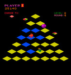 Q*bert for Arcade - This round has seemingly invisible cube walls!