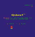 Q*bert for Arcade - Title screen.