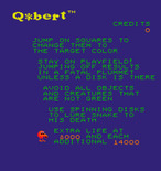 Q*bert for Arcade - Game attract mode.