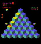 Q*bert for Arcade - Game start.