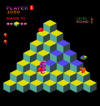 Q*bert for Arcade - Here comes the snake!