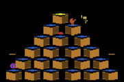 Q*bert for Atari 2600 - On to the next level...I was hit by something!