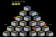 Q*bert for Atari 2600 - Coily the snake is in pursuit!