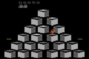 Q*bert for Atari 2600 - Only a few blocks to go and this round is done!