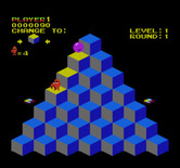Q*bert for NES / Famicom - Game start.