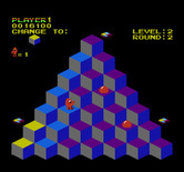 Q*bert for NES / Famicom - I now need to jump on each cube twice.