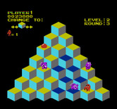 Q*bert for NES / Famicom - The snake is in persuit, and I have no discs left!