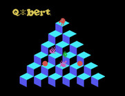 Q*bert for Sega SG-1000 - Title screen.