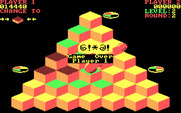 Q*bert for IBM PC/Compatibles - Game over.