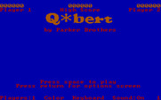 Q*bert for IBM PC/Compatibles - Title screen.