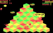 Q*bert for IBM PC/Compatibles - Ouch, something hit me!
