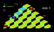 Q*bert for Commodore VIC-20 - Beginning the first round...