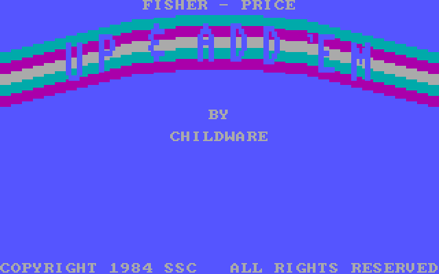 Up & Add 'Em IBM PC/Compatibles Screenshot: Title screen.