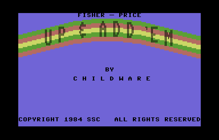 Up & Add 'Em Commodore 64 Screenshot: Title screen (Fisher-Price release).