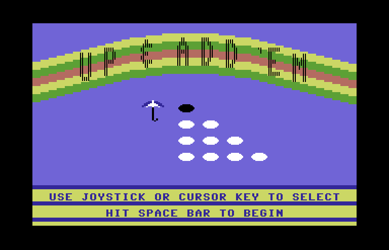 Up & Add 'Em Commodore 64 Screenshot: Select skill level (Fisher-Price release).