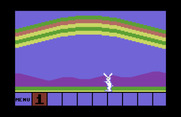 Up & Add 'Em for Commodore 64 - A completed rainbow! The rabbit dances to a tune...