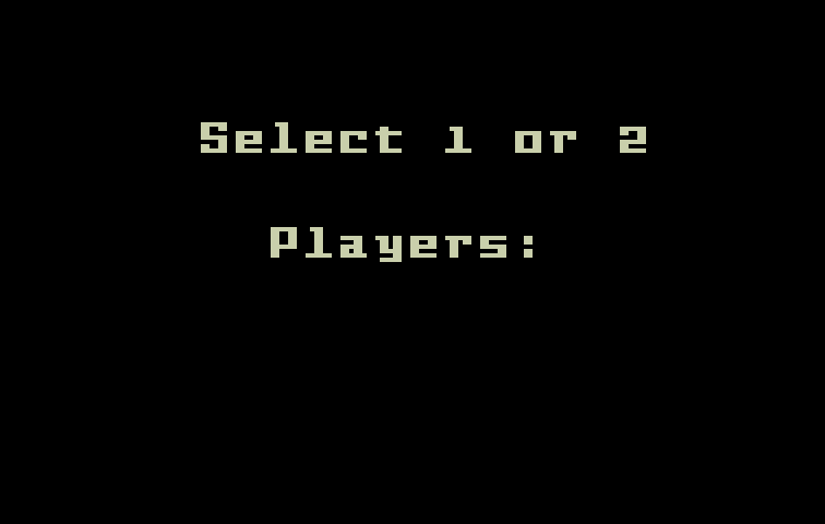 BurgerTime Intellivision Screenshot: How many players, 1 or 2?