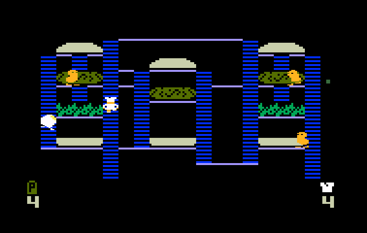 BurgerTime Intellivision Screenshot: Start of level 1...