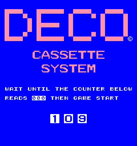 BurgerTime Arcade Screenshot: Loading (Japanese DECO Cassette System version).