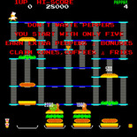 BurgerTime for Arcade - Game instructions (Japanese version).