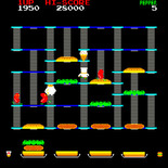 BurgerTime for Arcade - Eat the ice cream cone to earn more pepper.