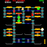 BurgerTime for Arcade - Level layouts become trickier as the game progresses.