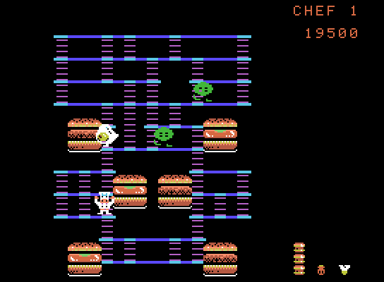 BurgerTime ColecoVision Screenshot: Level completed!