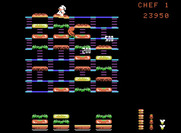 BurgerTime for ColecoVision - You can also cause chain reactions to crush multiple opponents at once...
