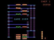BurgerTime for ColecoVision - Game over.
