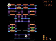 BurgerTime for ColecoVision - The third level introduces some pickles chasing you...