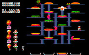 BurgerTime for IBM PC/Compatibles - You can choose to start the game on a tougher level; here's the sixth with lots of dead ends.