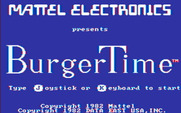 BurgerTime for IBM PC/Compatibles - Title screen.