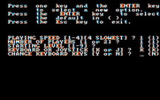 BurgerTime for IBM PC/Compatibles - Setting game options.