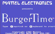 BurgerTime for IBM PC/Compatibles - Title screen.