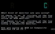 BurgerTime for IBM PC/Compatibles - This screen helps you determine the type of monitor installed.