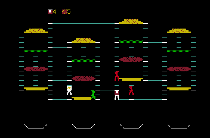 BurgerTime Mattel Aquarius Screenshot: Game start.