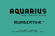 BurgerTime for Mattel Aquarius - Title screen.