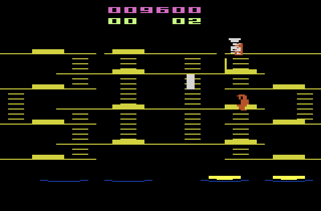 BurgerTime Atari 2600 Screenshot: I was caught!