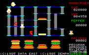 BurgerTime for Sharp X1 - Running towards the final burger to be made!