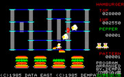 BurgerTime for Sharp X1 - Level almost completed!