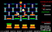 BurgerTime for Sharp X1 - Pick up the french fries to earn a bonus pepper.