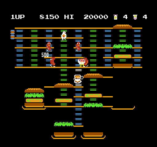 BurgerTime NES / Famicom Screenshot: I was caught!