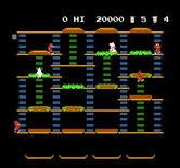 BurgerTime for NES / Famicom - Game start.