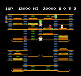 BurgerTime for NES / Famicom - Get the french fries to earn more pepper!