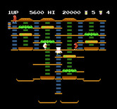 BurgerTime for NES / Famicom - Start of round 2.